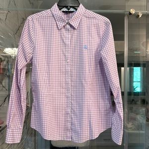 Brooks Brothers gingham shirt, purple, size 10